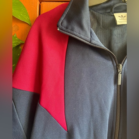 Navy and Raspberry Adidas Track Jacket - Picture 4 of 7